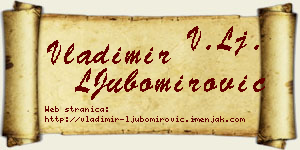 Vladimir LJubomirović vizit kartica
